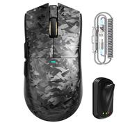 ATTACK SHARK X11 ULTRA Mouse da gioco wireless con cavo ultra LED C06, fibra di carbonio composita, 54L15 MCU, sensore PAW3950MAX, super leggero 59 g, 8000 Hz, BT/2.4G wireless/cablato, massimo 42000
