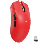 ATTACK SHARK X11SE Mouse da Gioco Wireless, 63g Superleggero con Sensore PixArt PAW3311, 22000 DPI, Tri-Mode BT/2.4 Ghz/Cablato, 1000 Hz, Batteria da 300mAh, Doppio Driver, per PC/Mac (Rosso)