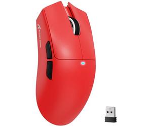 ATTACK SHARK X11SE Mouse da Gioco Wireless, 63g Superleggero con Sensore PixArt PAW3311, 22000 DPI, Tri-Mode BT/2.4 Ghz/Cablato, 1000 Hz, Batteria da 300mAh, Doppio Driver, per PC/Mac (Rosso)