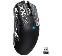 ATTACK SHARK X11SE Mouse da Gioco Wireless, 63g Superleggero con Sensore PixArt PAW3311, 22000DPI, Tri-Mode BT/2.4 Ghz/Cablato, 1000Hz, Batteria da 300mAh, Doppio Driver, per PC/Mac (Nero with Tape)
