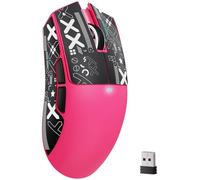 ATTACK SHARK X11SE Mouse da Gioco Wireless, 63g Superleggero con Sensore PixArt PAW3311, 22000DPI, Tri-Mode BT/2.4 Ghz/Cablato,1000Hz, Batteria 300mAh, Doppio Driver,per PC/Mac (Rosso Bacca with Tape)