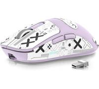 ATTACK SHARK X3 - Mouse da gioco wireless, 49 g, Bluetooth/2.4G/USB-C, mouse ergonomico per computer, sensore PAW3395 26K DPI, durata della batteria 200 ore, pulsanti programmabili, accessori da gioco