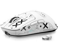 ATTACK SHARK X3 - Mouse da gioco wireless leggero, 49 g, Tri-Mode Bluetooth/2.4G/USB-C, sensore PAW3395 26K DPI, durata della batteria 200 ore, pulsanti programmabili, Griptape per PC/laptop/Mac