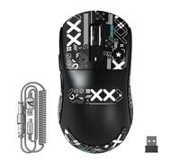 ATTACK SHARK X3MAX 49g Mouse SUPERLEGGERO, Sensore PixArt PAW3950, Fino a 420000 DPI, Optical Microswitches da 100M Clic, Mouse da Gioco Wireless/Cablato BT/2.4G con Cavo a Spirale, per PC/Xbox/Mac