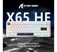 ATTACK SHARK X65 HE Tastiera a grilletto rapido con interruttore magnetico, tastiera da gioco cablata al 65% con velocità di polling di 8000 Hz