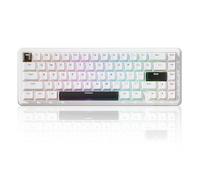 ATTACK SHARK X65 HE Tastiera da Gioco Cablate al 65% con Interruttori Magnetici e Funzione Rapid Trigger, Frequenza di Polling a 8000 Hz, Precisione RT di 0,01 mm, Tasti PBT, Driver QMK,RGB (Bianco)