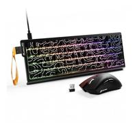 ATTACK SHARK X68 HE & R1 Set Tastiera e Mouse da Gaming, Tastiera RGB Cablata QWERTY 8000Hz Rapid Trigger, RT 0,01mm, Snap Tap, Mouse Wireless SUPERLIGHT 59g, 18000DPI, BT/2.4G/Cablato, Contorni Neri