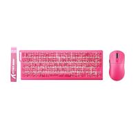 ATTACK SHARK X68 HE Tastiera Magnetica Cablata con X3 Mouse Gaming Wireless, Tastiera Rapid Trigger 8000Hz, Precisione RT di 0,01 mm, Mouse SUPERLIGHT, Sensore PAW3395, 26000 DPI -Contorni Rosa