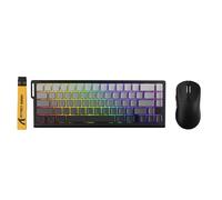ATTACK SHARK X68 HE Tastiera Magnetica Cablata con X3 Mouse Gaming Wireless, Tastiera Rapid Trigger 8000Hz, Precisione RT di 0,01 mm, Mouse SUPERLIGHT da 49g, Sensore PAW3395,26000 DPI -Gradiente Nero