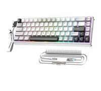 ATTACK SHARK X68MAX HE Tastiera Gaming Rapid Trigger CNC Alluminio 8KHz | Attivazione Regolabile 0.005mm, RGB Cablata, Switch Magnetico, Snap Tap, QWERTY, Cavo C01 Ultral (Starlight White)
