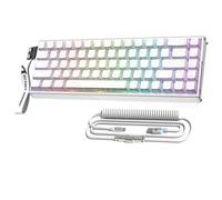 ATTACK SHARK X68MAX HE Tastiera In Alluminio CNC Completo, 8KHz Rapid Trigger, Azionamento Regolabile 0.005mm, Gaming RGB Cablata con Switch Magnetico, Snap Tap, Cavo C01 Ultral (Contorni Bianchi)