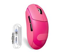 ATTACK SHARK X8Plus - Mouse da gioco wireless superleggero da 55 g con DPI 40K, sensore PAW 3395PRO, chip Broadcom BK52820, switch HUANO, driver Web, mouse Tri-Mode Fit Large Hand Mouse con cavo RGB