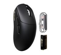 ATTACK SHARK X8PRO Mouse da gioco wireless ultraleggero 55g con cavo a spirale per mani medie/grandi, frequenza di polling 8K, 2.4G/cablato/BT, 500mAH, 40000DPI, sensore ottico PAW3395 - Nero
