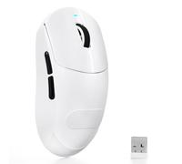 ATTACK SHARK X8 SE Mouse da Gaming Wireless, Leggero 55g, Sensore PAW3311, Chip BK52820, 25.000 DPI, Connessione BT/2,4G/USB-C, 80 Milioni di Click, 500mAh, Driver Web per PC/Mac-Bianco+Grip Tape