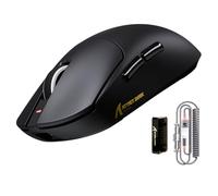 ATTACK SHARK X8ULTRA Mouse da gioco wireless, sensore PAW3950MAX da 42000 DPI, 8000 Hz Polling Optical Nordic 52840 Tri-Mode 2.4G/BT/Wired, mouse ergonomico leggero da 55 g, con cavo a spirale, nero