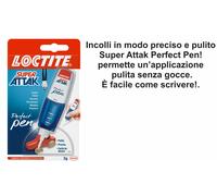 Colla Super Attak Perfect Pen - 3 gr - trasparente - Loctite