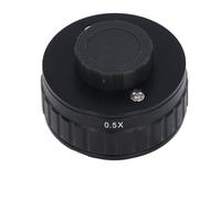 Attatore per lenti CTV Microscopio stereo trinoculare C Monte CCD Connettore telecamera CCD Attatore per microscopi in metallo industriale ad alta precisione per la ricerca di (0,5x)