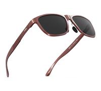 ATTCL Uomini Polarizzati Guidare Occhiali Da Sole Al-Mg Metallo Montatura Ultra Leggero UV400 CAT 3 CE, 8587-c6-rosso cornice/lente grigia non a specchio, m