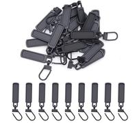 ATTEEFI 20 Pezzi Cursore Cerniera Ricambio Nero, Metallo Testa della Cerniera, Riutilizzabile Sostituzioni di Cerniere Danneggiate, per Vestiti, Pantaloni e Zaini
