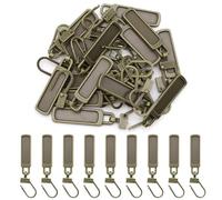 ATTEEFI 20 Pezzi Testa della Cerniera Bronzo, Metallo Cursore Cerniera Ricambio, Riutilizzabile Sostituzioni di Cerniere Danneggiate, per Vestiti, Pantaloni e Zaini