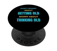 Atteggiamento sempre giovane per l'invecchiamento della persona anziana con grazia PopSockets PopGrip Adesivo