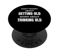 Atteggiamento sempre giovane per l'invecchiamento della persona anziana con grazia PopSockets PopGrip Adesivo