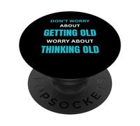 Atteggiamento sempre giovane per l'invecchiamento della persona anziana con grazia PopSockets PopGrip Adesivo