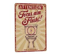 Attention Aim Flush Cartelli Targa In Ferro Parete Targhe Per Cucina Negozi Affari 30X40cm