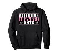 Attention Ask Me About Ants Formiche Divertente Felpa con Cappuccio