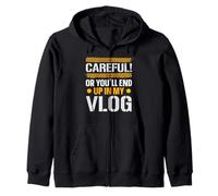 Attento o finirai nel mio vlogger di social media vlog Felpa con Cappuccio