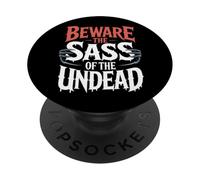 Attenzione al Sass dei non morti Halloween PopSockets PopGrip Adesivo
