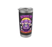 Attenzione al simpatico design a forma di cucciolo di Halloween di Cerberus Bicchiere termico in acciaio inox doppia parete