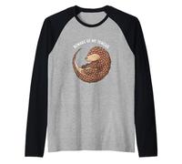 Attenzione alla mia Lingua Pangolin Maglia con Maniche Raglan