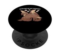 Attenzione alla mia lingua Pangolin PopSockets PopGrip Adesivo