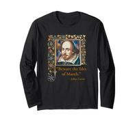 ATTENZIONE alle Idee di Marzo Citazione di Shakespeare Maglia a Manica