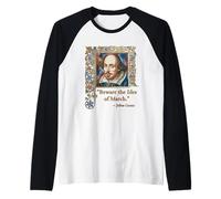 ATTENZIONE alle Idee di Marzo Citazione di Shakespeare Maglia con Maniche Raglan