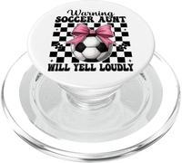 Attenzione calcio zia urlare rumorosamente calcio zia coquette PopSockets PopGrip per MagSafe