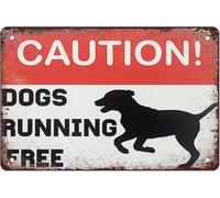 Attenzione cani che corrono liberi, divertenti cartelli in metallo, regalo scherzoso, bar, pub, dormitorio universitario, cartelli in metallo per casa, bagno, cucina, giardino, decorazione per cavern