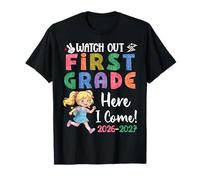 Attenzione First Grade Here I Come First Day of School Fun Maglietta