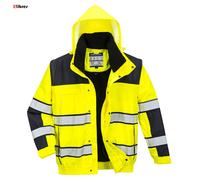 Giacca invernale corta bomber 4XL Warning - maniche staccabili e scaldabagno ...