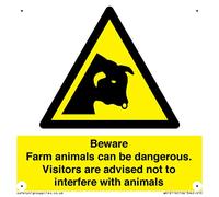 Attenzione Gli animali da fattoria possono essere pericolosi. I visitatori sono invitati a non interferire con gli animali Segno - 1.