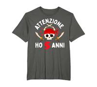 Attenzione Ho 5 Anni - Compleanno Pirata Maglietta