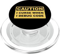 Attenzione I Curse When I Debug Code - Funny Programmer Design PopSockets PopGrip per MagSafe