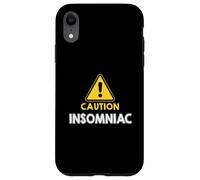 Attenzione Insonnia Divertente Segnale di Avvertimento Design per Insonnia Custodia per iPhone XR