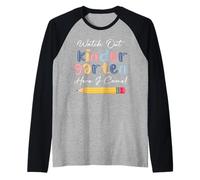 Attenzione Kindergarten Here I Come Kindergarten Kids Maglia con Maniche Raglan