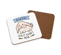 Attenzione Mat Per Bevande Con Coniglio Pazzo - Divertente Animale Coniglio