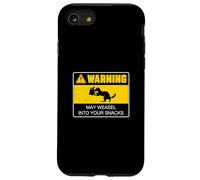 Attenzione May Weasel Into Your Snacks Funny Weasel Proprietari di animali domestici Custodia per iPhone SE (2020) / 7/8