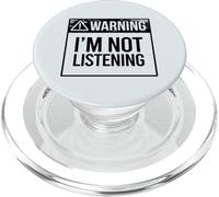 ATTENZIONE! Non sto ascoltando Meme sarcastico divertente PopSockets PopGrip per MagSafe
