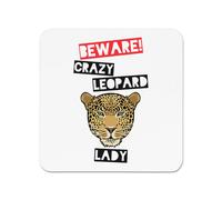 Attenzione Pazza Donna Leopardo Magnete Da Frigo - Animale Divertente