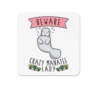 Attenzione Pazza Donna Manatee Magnete Da Frigo - Animale Divertente